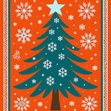 Winter Spruce Tree with Frosted and Snowflake Accents Half Round(Orange)