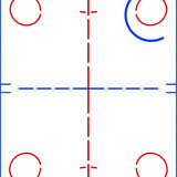 Professional Rink Stadium Blueprint Diagram(Blue)