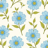 Cottage Chic Wildflower Spray with Delicate Vine Tracery(Blue)
