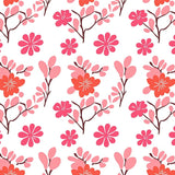 Boho Wildflower Meadow With Scattered Petal Motifs (Pink) - ODIKA