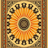 Sunburst Radiant Medallion Vintage Heirloom Treasure(Orange)