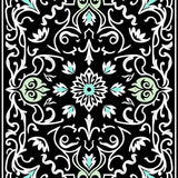 Byzantine Palace Vinework with Inspired Floral Scrolls(Black)