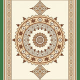 Traditional Medallion Artistry With Symmetrical Framework (Beige)