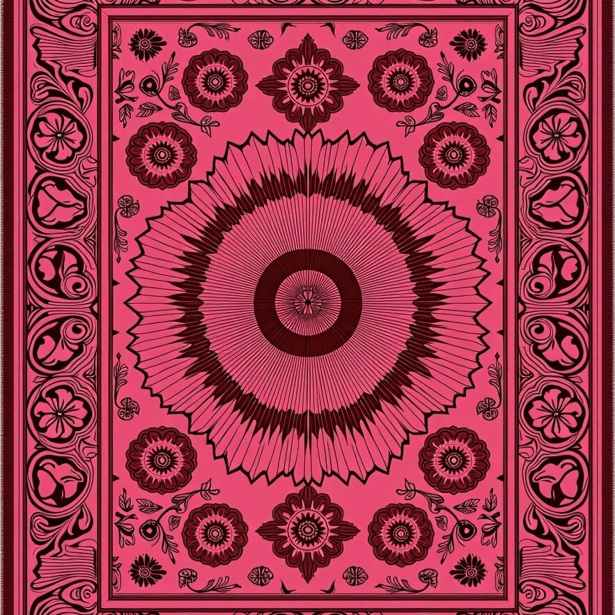 Mosaic Kaleidoscope Rosette Artistic Heritage (Pink) - ODIKA