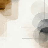 Abstract Beige Accent Grey Modern Print Entryway(Beige)