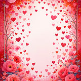 Charming Love Hearts Perfect for Valentine Day Entryway (Red)