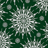 Festive Snowflake Medallion Holiday Decorative Floor Covering(Green)