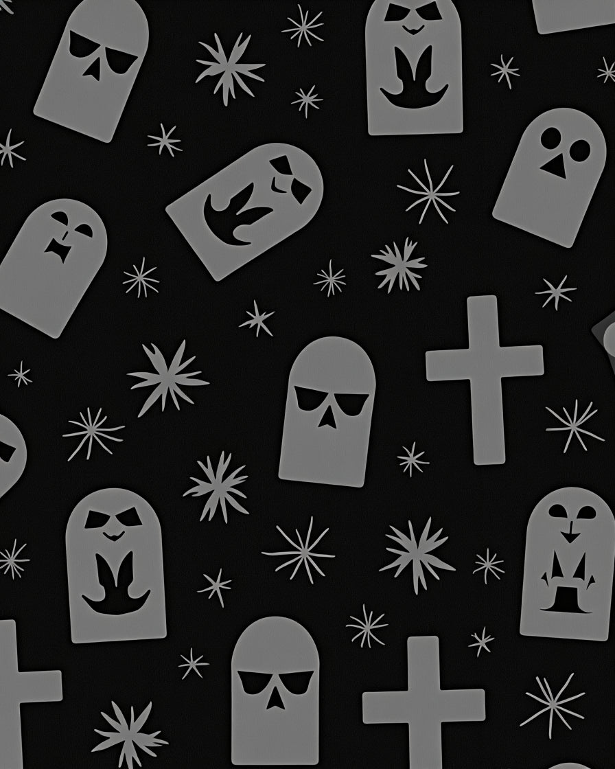 Haunted Graveyard Tombstone Halloween Novelty Accent(Black) - ODIKA