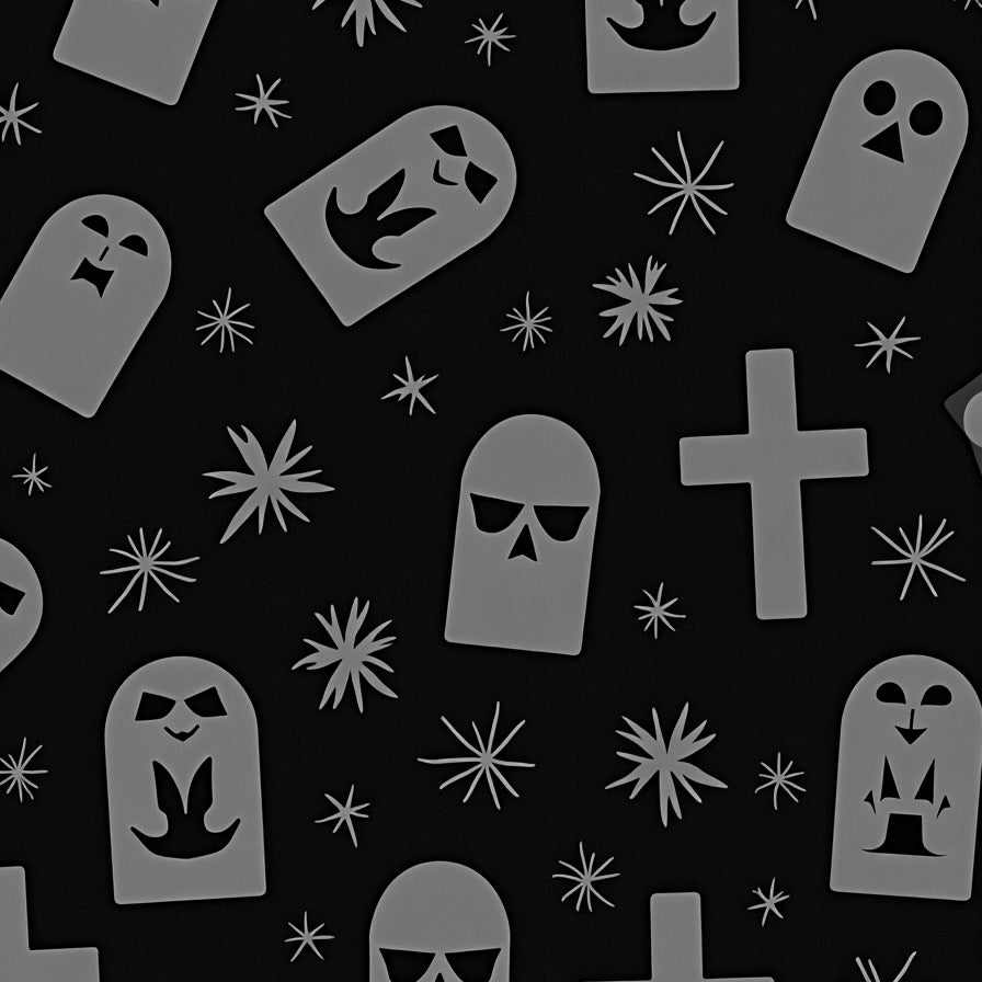 Haunted Graveyard Tombstone Halloween Novelty Accent(Black) - ODIKA