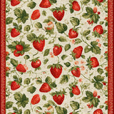 Cottage Charm Round Strawberry Field & Edge(Red)