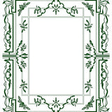 Botanical Lattice Flourish Symmetrical Arrangement(Green)