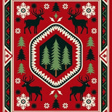 Stag Wilderness Heritage Solstice Tapestry(Red)