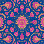 Paisley Teardrop Cluster with Vintage Scroll Embellishments (Blue) - ODIKA