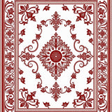 Elegant Paisley Medallion Tapestry Vintage Botanical Symphony(Red)