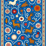 Artisan Spotted with Festive Whimsical Flourishes(Blue)