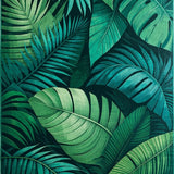 Tropical Oasis with Lush Green Leaf and Charm(Green)