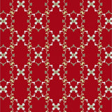 Elegant Interlocking Starburst and Snow Drift Motif(Red)