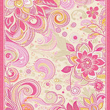 Cute Pink Beige Bath Abstract Groovy Swirl(Pink)