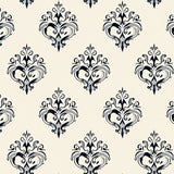 Vintage Damask Swirl Ornamental(Black)