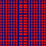 Houndstooth Displaying Interlocking Tooth Like Shapes(Red)