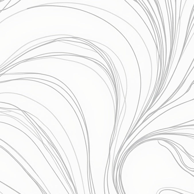 Ethereal Wave Patterned Floor Covering Featuring Fluid Lines (White) - ODIKA