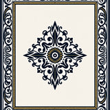 Elegant Distressed Damask Arabesque Swirl Inspired(Black)