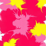 Abstract Watercolor Splash Design Entry Floor Covering(Yellow)