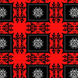 Winter Pine Bough Plaid with Nordic Inspired Accents(Red)