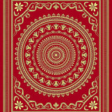 Burst Zen Garden Meditation Design(Red)