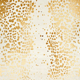 Asymmetric with Abstract Gold Accented Spotted Animal Motif(Gold)