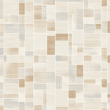 Abstract Mosaic Area with Subdued Neutral Color Blocks and Artistic Flair(Beige)