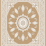 Vintage Distressed Medallion Transitional Fade Resistant(Beige)