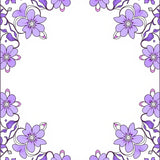 Elegant Interlocking Floral Motifs with Delicate Vines and Curves (Purple)