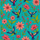 Enchanted Aviary Decorative Half Moon Welcome Doorway(Blue)