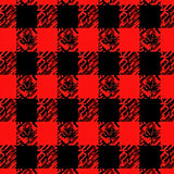 Buffalo Checkered Patchwork with Festive Pine Needle Accents(Red)