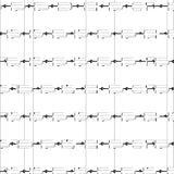 Hexagonal Honeycomb with Structured Cell Arrangement(Black)
