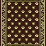 Verdant Vine Lattice Interlocking Botanical Scroll Motif(Brown)