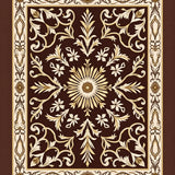 Paisley Scrollwork with Vintage Botanical Flourish Accents(Brown)