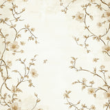 Cream Blossom With Delicate Vine For Space(Beige)