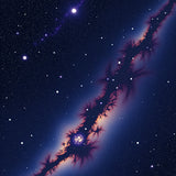 Interstellar Journey Milky Way Astral Exploration Constellation Map (Blue)