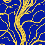 Liquid Metal Flow Abstract Contemporary Canvas Design(Gold)