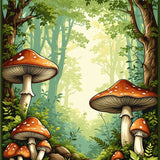 Vibrant Abstract Woodland Imagery(Green)