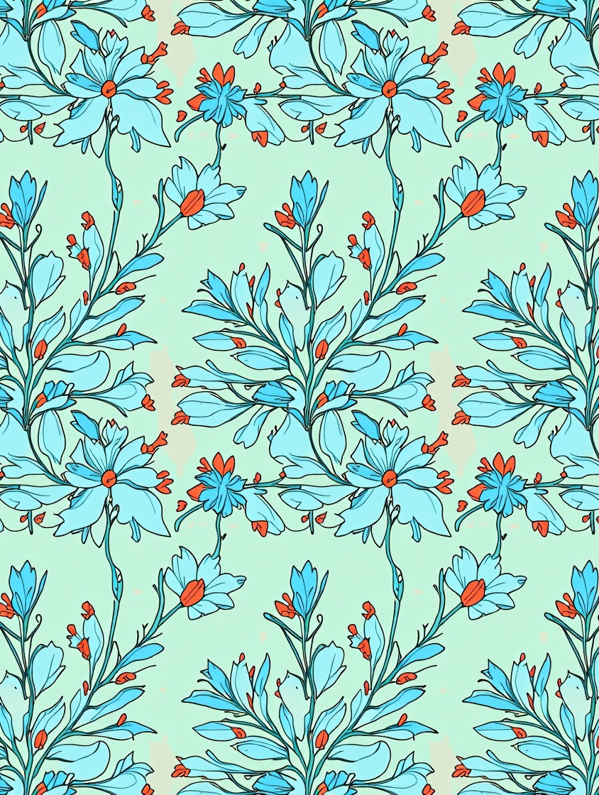 Mediterranean Mosaic Floral (Green) - ODIKA