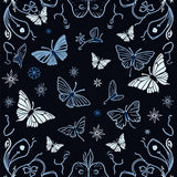 Mystical Nocturnal Insect Garden Ethereal Fantasy (Black)