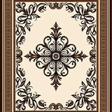 Victorian Era Damask Motif with Paisley Accent Details(Ivory)