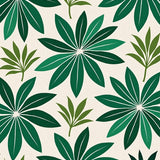 Tranquil Jungle Leaf Cascade With Tropical Abstract(Green)