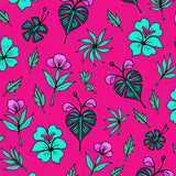 Tropical Exotic Jungle Vibrant Botanical(Pink)