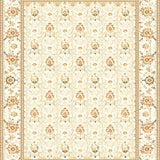 Elegant Area with Vintage Floral in Earthy Shades(Beige)