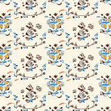 Timeless Botanical Floral Vine Scroll Damask Transitional (Ivory)