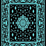 Paisley Cascade Flowing Teardrop Motifs Eastern Inspired Elegance (Black)